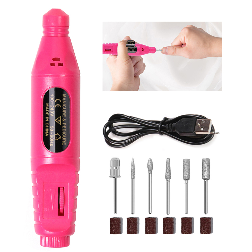Power Tools Sander - مجموعة أدوات تلميع الأظافر 6 في