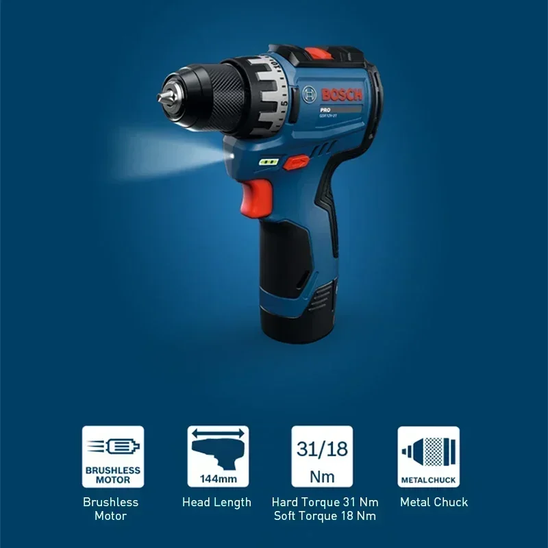 بوش GSR12V-31 مثقاب كهربائي لا - مراجعة Power Tools Kits وسعره