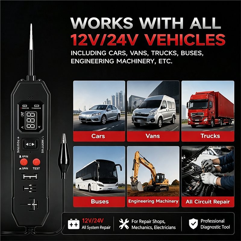 أداة تشخيص لدوائر الأعطال الكه - مراجعة Power Tools Automotive وسعره