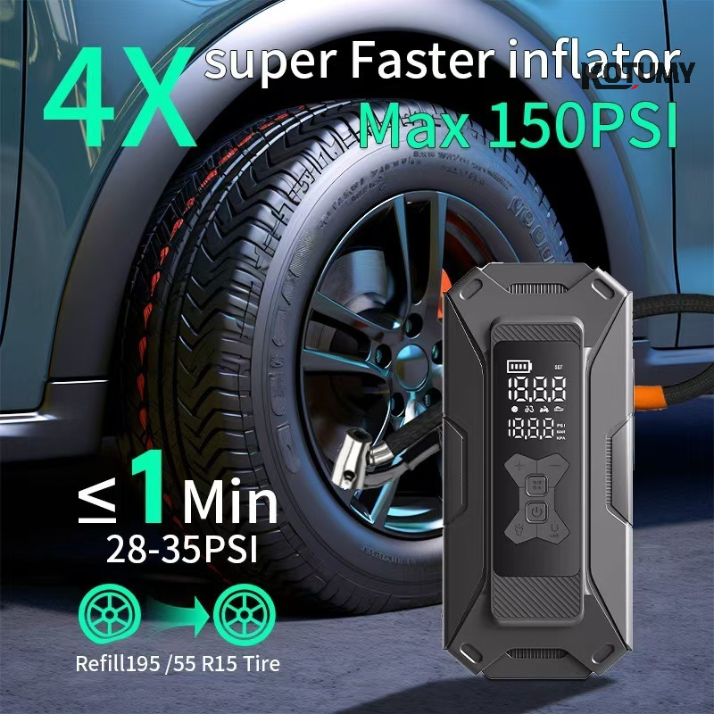 ضاغط هواء لاسلكي صغير للسيارات - مراجعة Air Compressor Mini وسعره