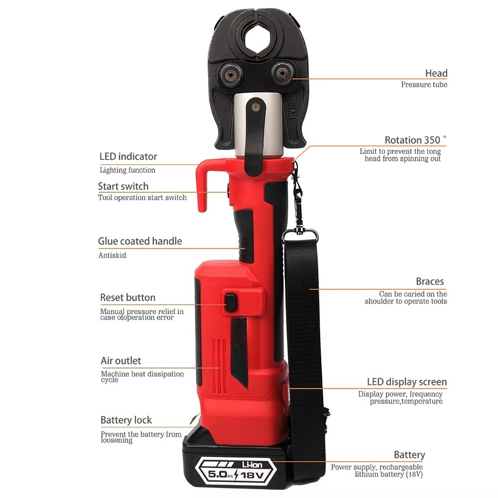 أداة ضغط الأنابيب الهيدروليكية - مراجعة Power Tools Machine وسعره